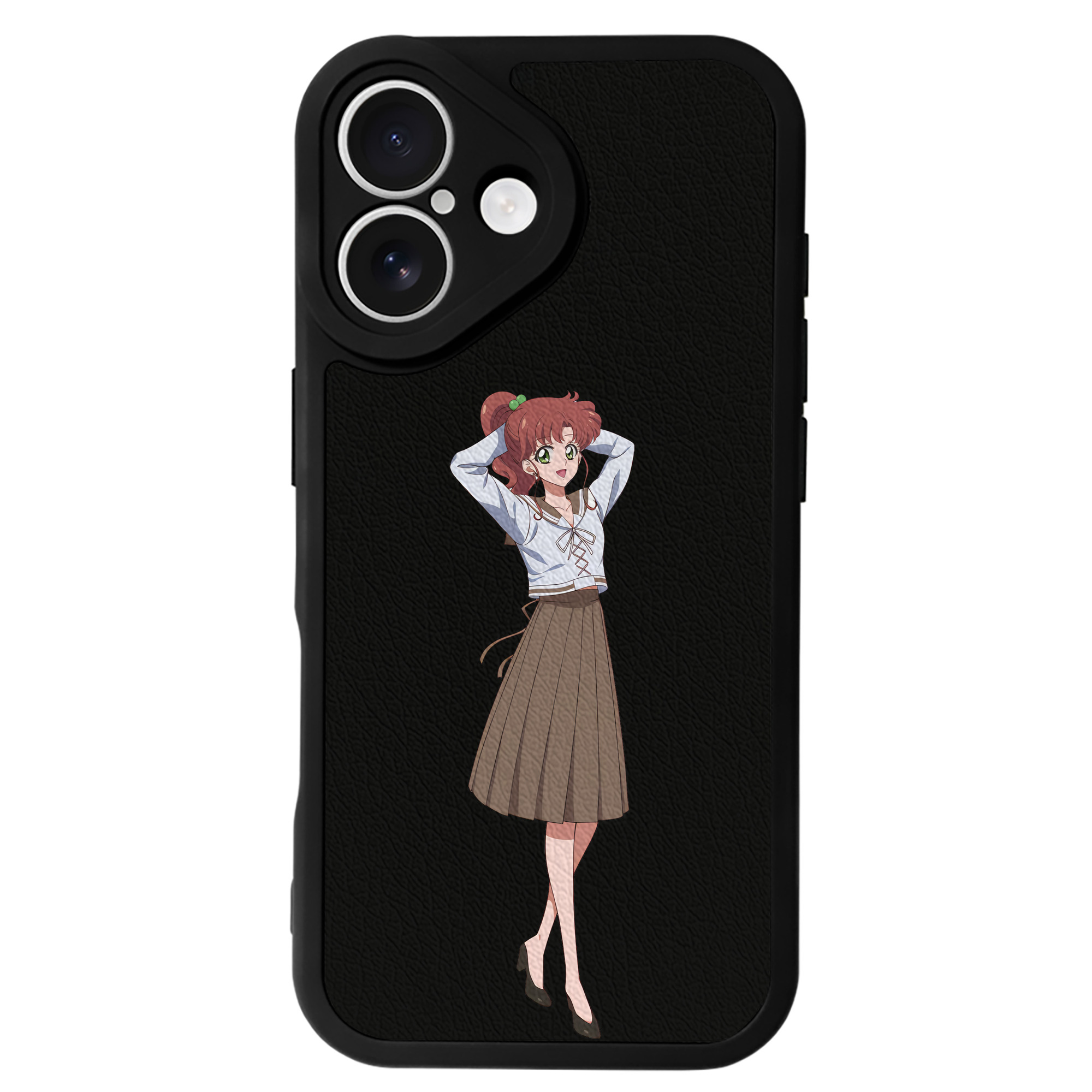（画像用） 美少女戦士セーラームーン 木野 まこと きの まこと Sailor Moon Kino Makoto （セーラージュピター；Sailor Jupiter） 【iPhone 16シリーズ対応】シリコンスマホケース（レザー調） 材質：シリコン